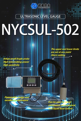 Хорошая цена. Неконтактный 4-20mA Ультразвуковой уровниметр NYCSUL-502 1 мм Разделенный Ультразвуковый Открытый канал Потокомер LCD дисплей онлайн