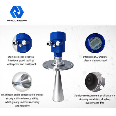 Хорошая цена. Радарный измеритель уровня 26 ГГц для резервуаров для хранения жидкости санитарного типа и высококоррозионных контейнеров онлайн