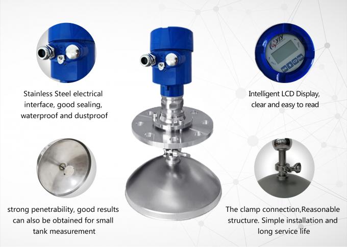 Горячая продажа 80 ГГц радар датчик уровня материала датчик высокого уровня для зернового силоса 4