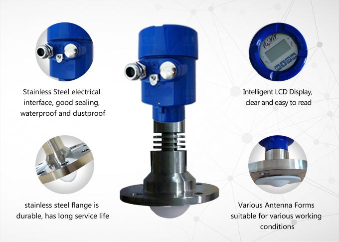 Высокочастотный радарный уровнемер, волновой радарный датчик уровня твердых веществ, 80G радарный уровнемер, 0~30 метров 4